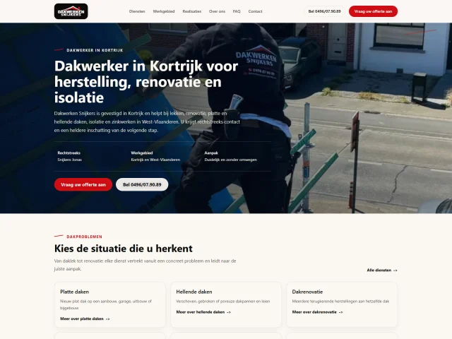Project preview for Dakwerken Snijkers